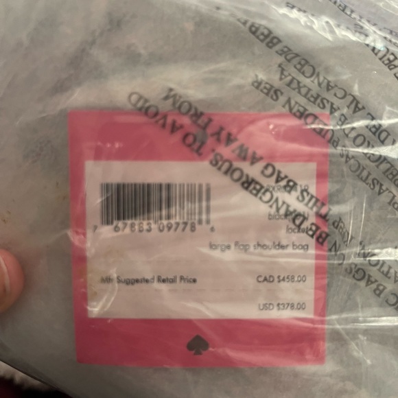 KATE SPADE LOCKET LARGE FLAP SHOULDER BAG W/DUSTBAG BLACK PXR00419 NWT $378 - Picture 3 of 13